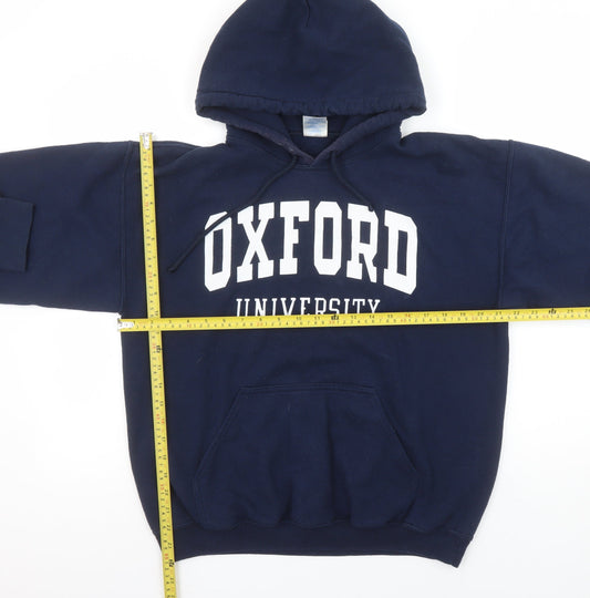 Womens UK Size M Gildan Blue Pullover Hoodie