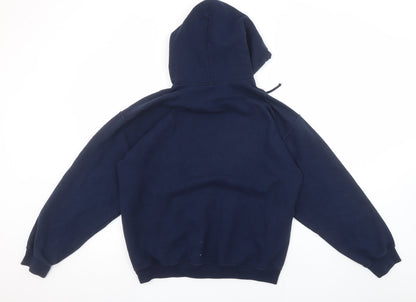 Womens UK Size M Gildan Blue Pullover Hoodie