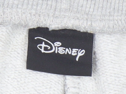Girls UK Size 6-7 Years Disney Regular Fit Jogger Grey Trousers