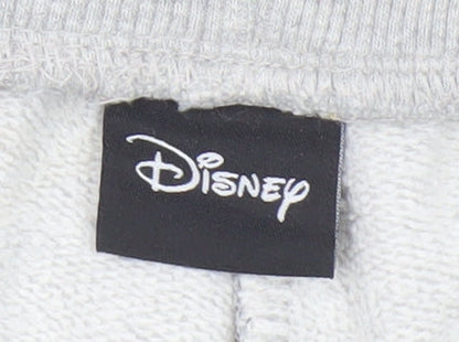Girls UK Size 6-7 Years Disney Regular Fit Jogger Grey Trousers