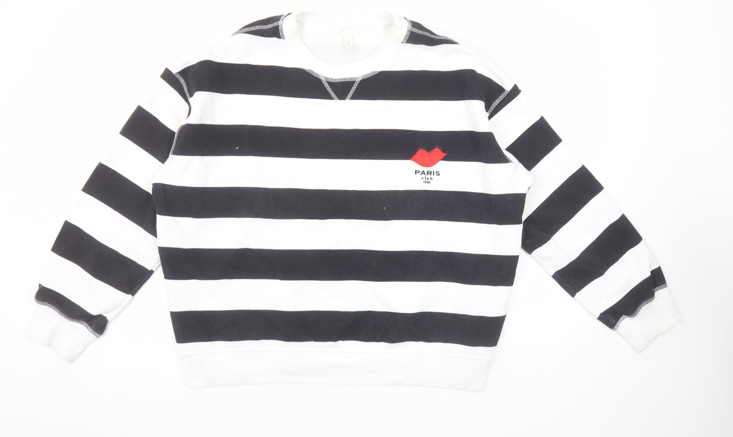 Womens UK Size 14 H&M Black Pullover Sweatshirt