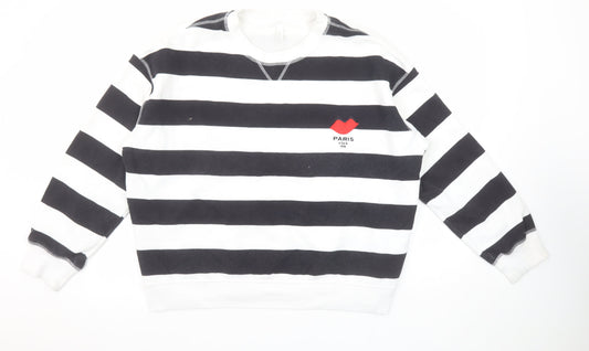Womens UK Size 14 H&M Black Pullover Sweatshirt