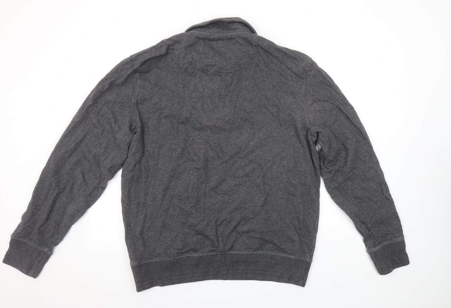 Mens UK Size L Crew Clothing Company Grey Henley Sweatshirt