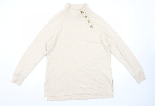 Womens UK Size XS J.CREW Beige Henley Sweatshirt