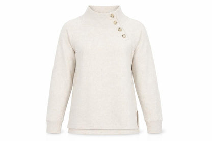 Womens UK Size XS J.CREW Beige Henley Sweatshirt