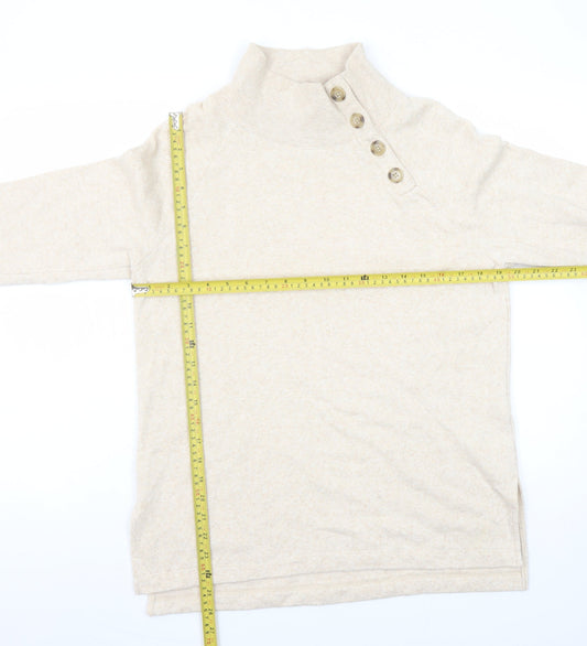 Womens UK Size XS J.CREW Beige Henley Sweatshirt