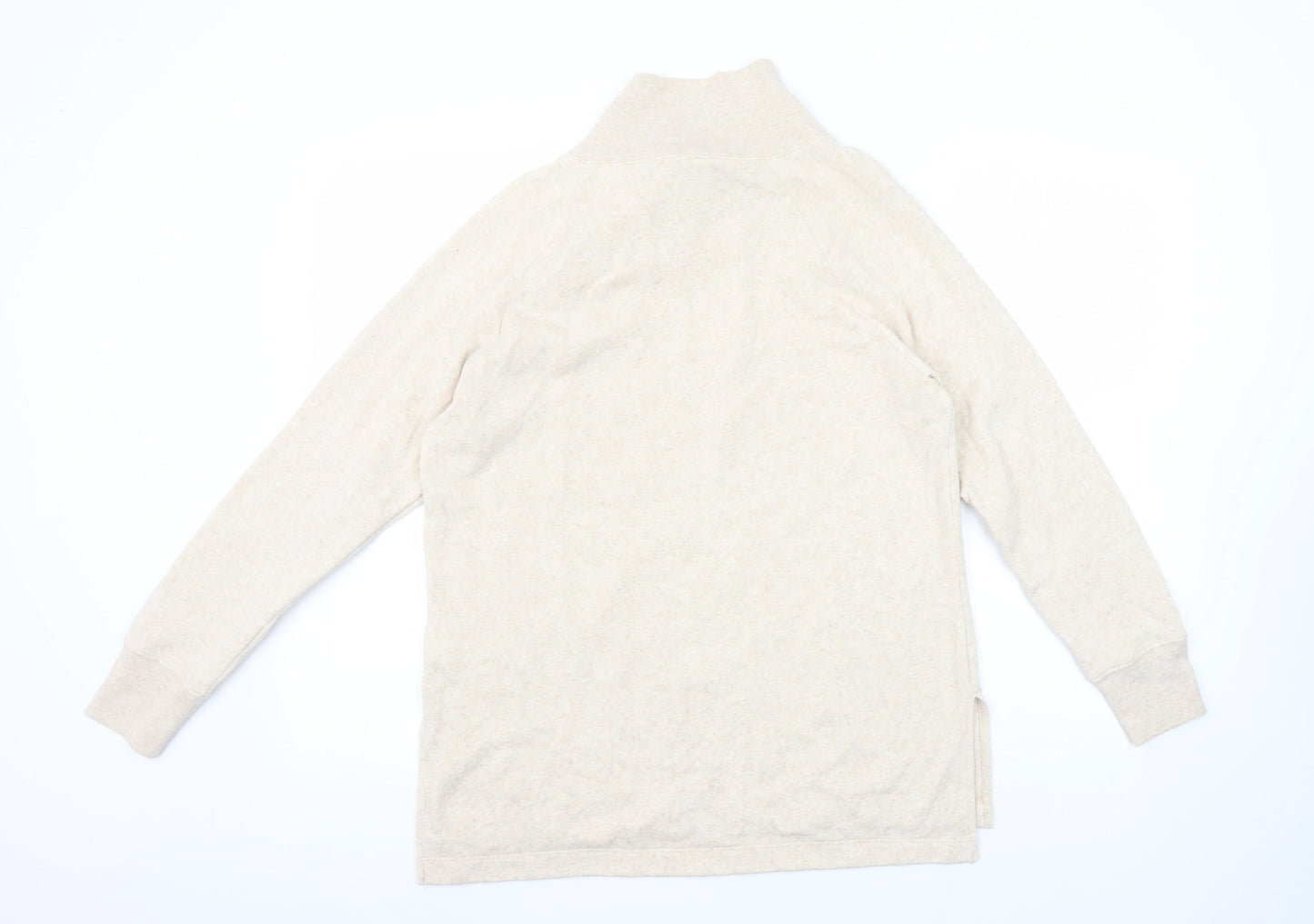 Womens UK Size XS J.CREW Beige Henley Sweatshirt