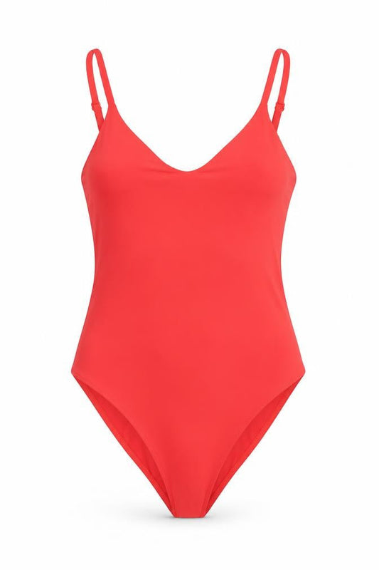 Womens UK Size 12 Zara One-Piece Red Bodysuit