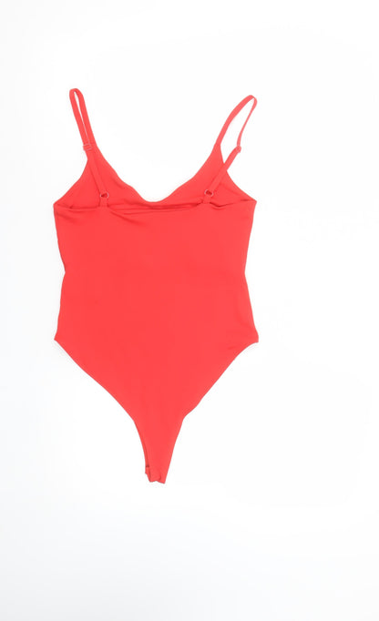 Womens UK Size 12 Zara One-Piece Red Bodysuit