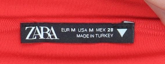 Womens UK Size 12 Zara One-Piece Red Bodysuit