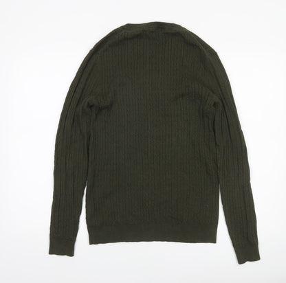 Mens UK Size M JACK & JONES Green Pullover Jumper