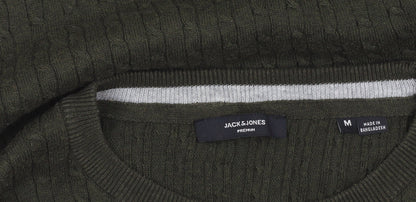 Mens UK Size M JACK & JONES Green Pullover Jumper