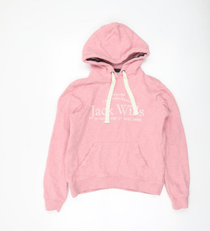 Womens UK Size 10 Jack Wills Pink Pullover Hoodie