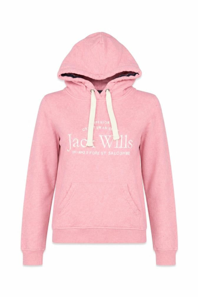 Womens UK Size 10 Jack Wills Pink Pullover Hoodie