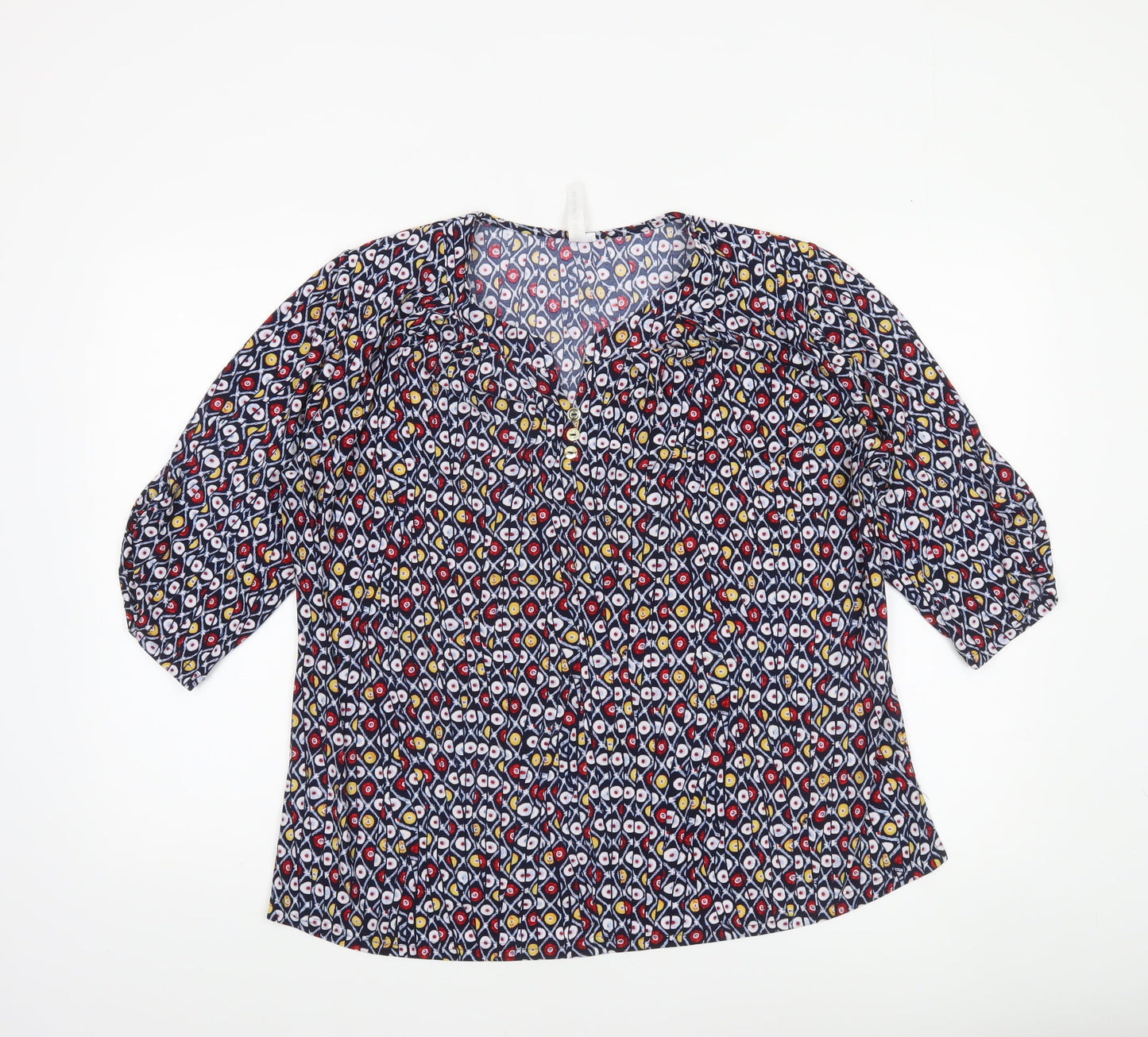 Womens UK Size XL Claire Fontayne Multicoloured Tunic Blouse