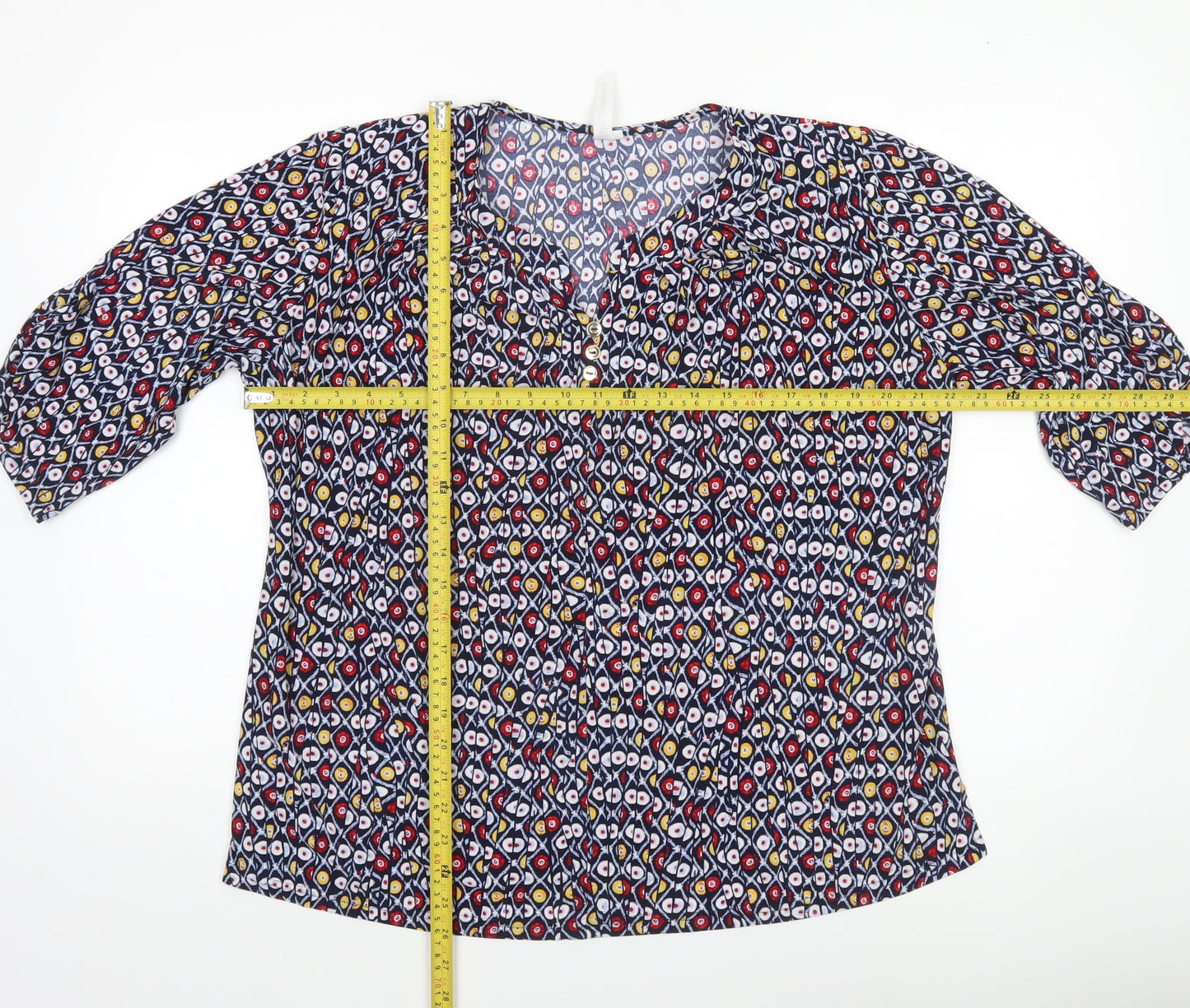 Womens UK Size XL Claire Fontayne Multicoloured Tunic Blouse