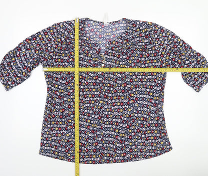 Womens UK Size XL Claire Fontayne Multicoloured Tunic Blouse