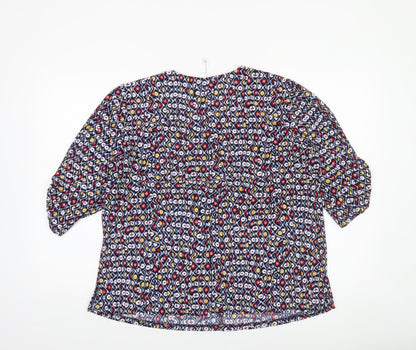 Womens UK Size XL Claire Fontayne Multicoloured Tunic Blouse