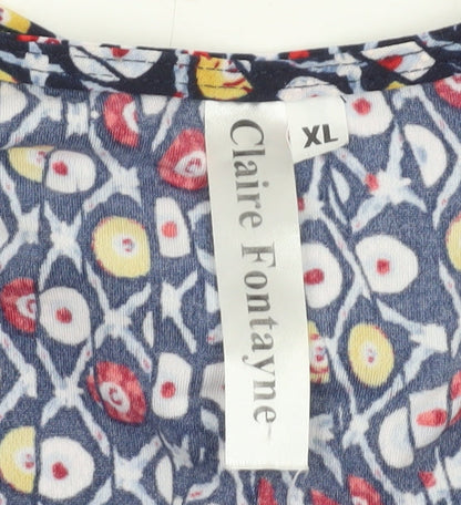 Womens UK Size XL Claire Fontayne Multicoloured Tunic Blouse