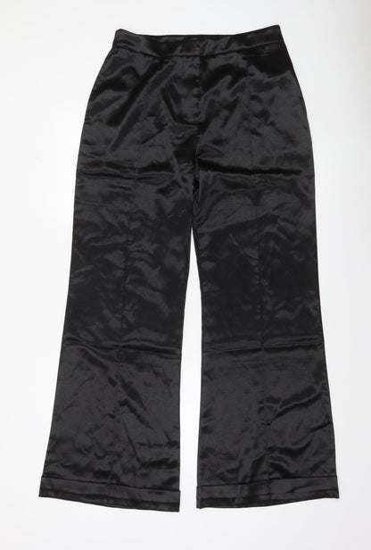Womens UK Size L D&M Regular Fit Dress Pants Black Trousers