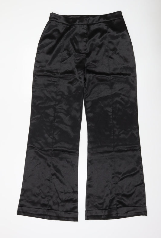 Womens UK Size L D&M Regular Fit Dress Pants Black Trousers