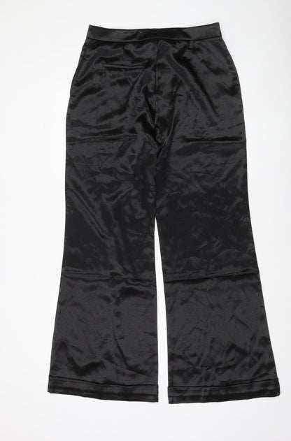 Womens UK Size L D&M Regular Fit Dress Pants Black Trousers