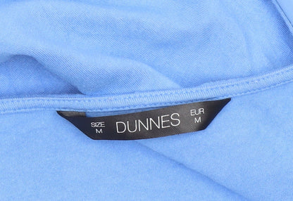 Dunnes Women Light Blue Short Sleeve Polyester Blouse M