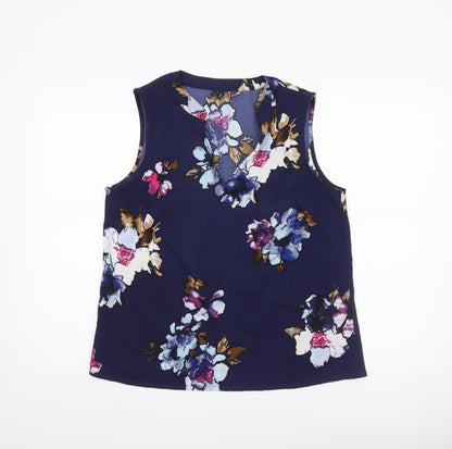 Womens UK Size M VERO MODA Blue Basic Blouse