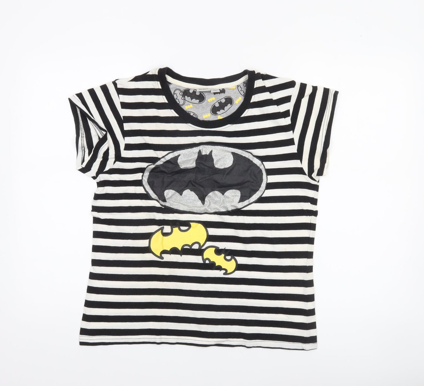 Womens UK Size M Batman Black Basic T-Shirt