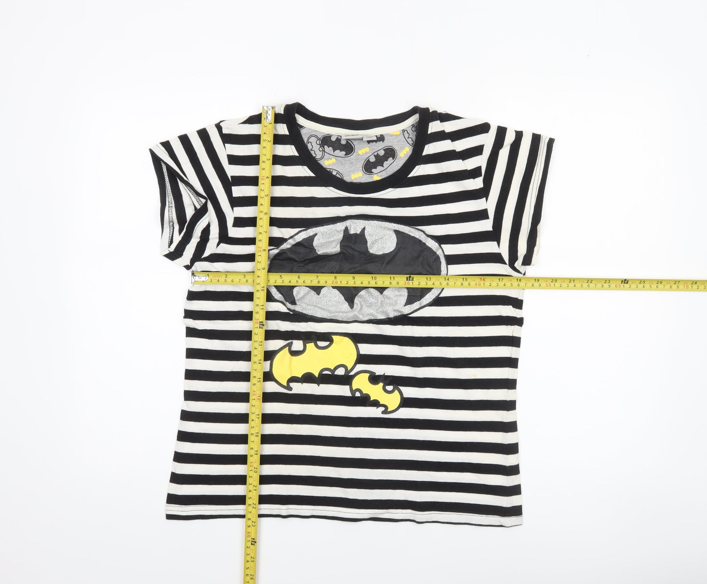 Womens UK Size M Batman Black Basic T-Shirt