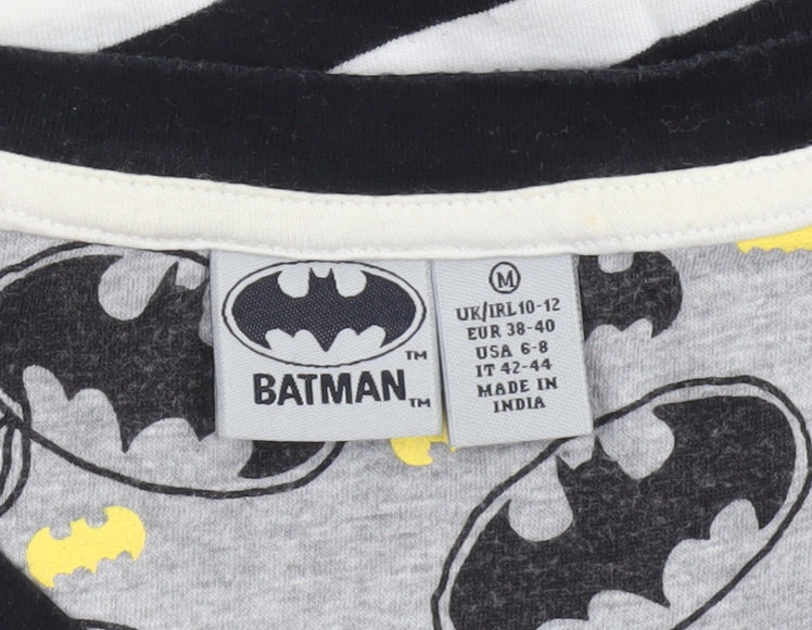 Womens UK Size M Batman Black Basic T-Shirt