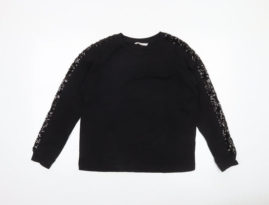 Womens UK Size 8 TU Black Pullover Sweatshirt