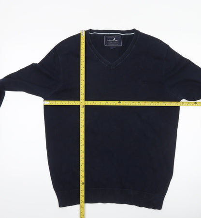 Mens UK Size L Stone Bay Blue Pullover Jumper