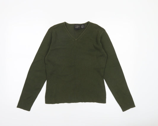 Womens UK Size M B.Moss Green Pullover Jumper