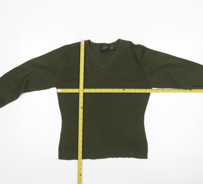 Womens UK Size M B.Moss Green Pullover Jumper