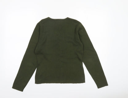 Womens UK Size M B.Moss Green Pullover Jumper