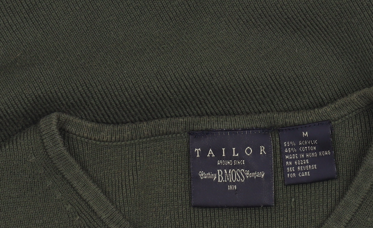 Womens UK Size M B.Moss Green Pullover Jumper
