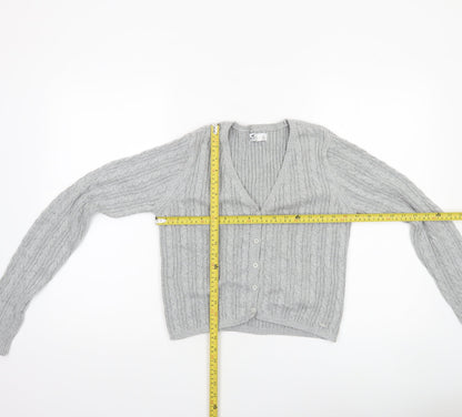Womens UK Size L Hollister Grey Cardigan Jumper