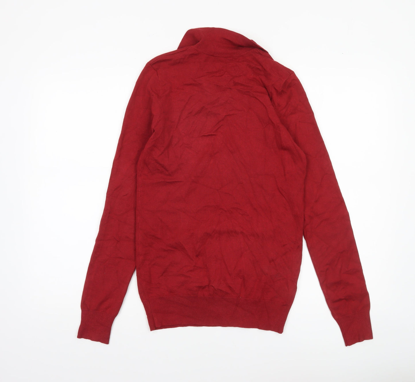 Womens UK Size XS Long Tall Sally Red Henley Jumper
