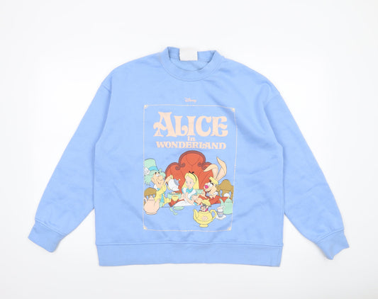 Womens UK Size S Disney Blue Pullover Sweatshirt
