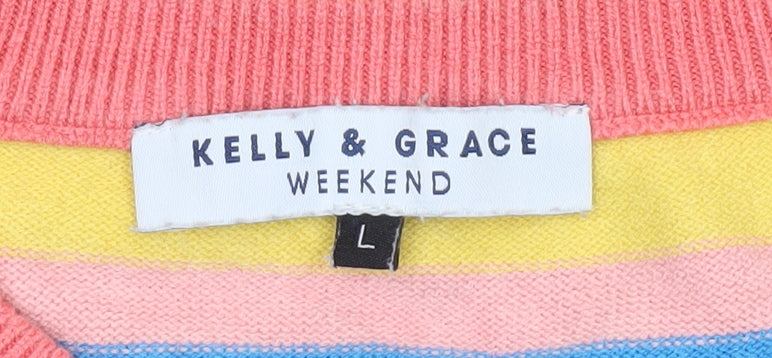 Womens UK Size L Kelly & Grace Multicoloured Pullover Jumper