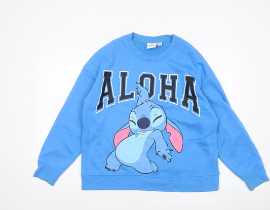 Womens UK Size M Disney Blue Pullover Sweatshirt
