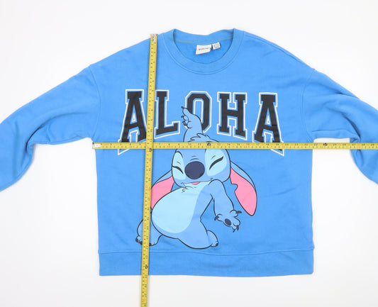Womens UK Size M Disney Blue Pullover Sweatshirt