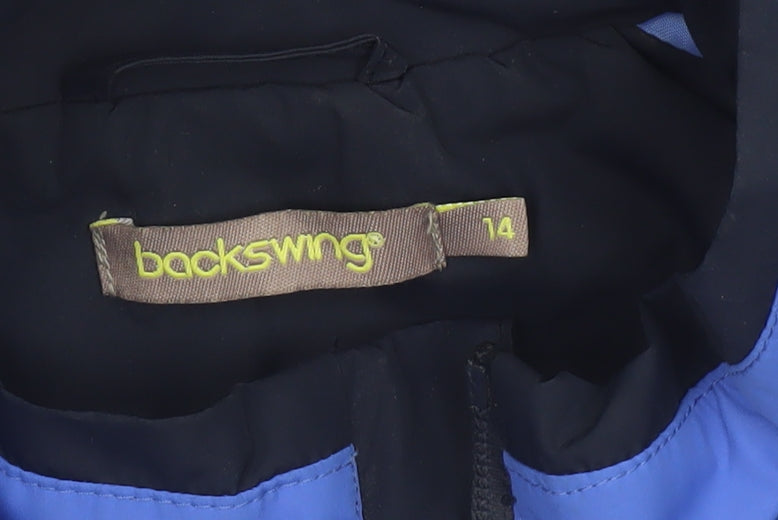 Womens UK Size 14 Backswing Blue Windbreaker Coat