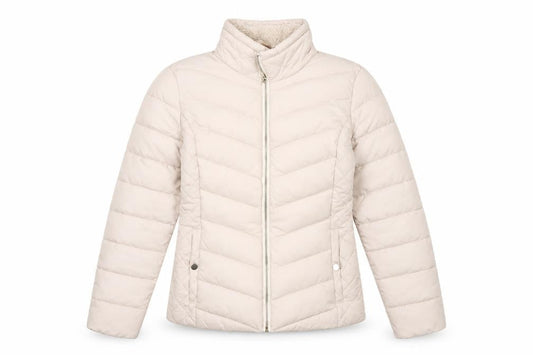 Womens UK Size 8 Miss Selfridge Beige Puffer Jacket