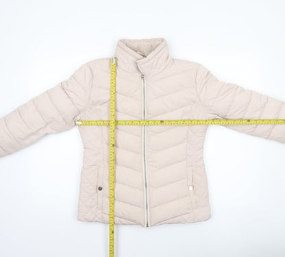 Womens UK Size 8 Miss Selfridge Beige Puffer Jacket
