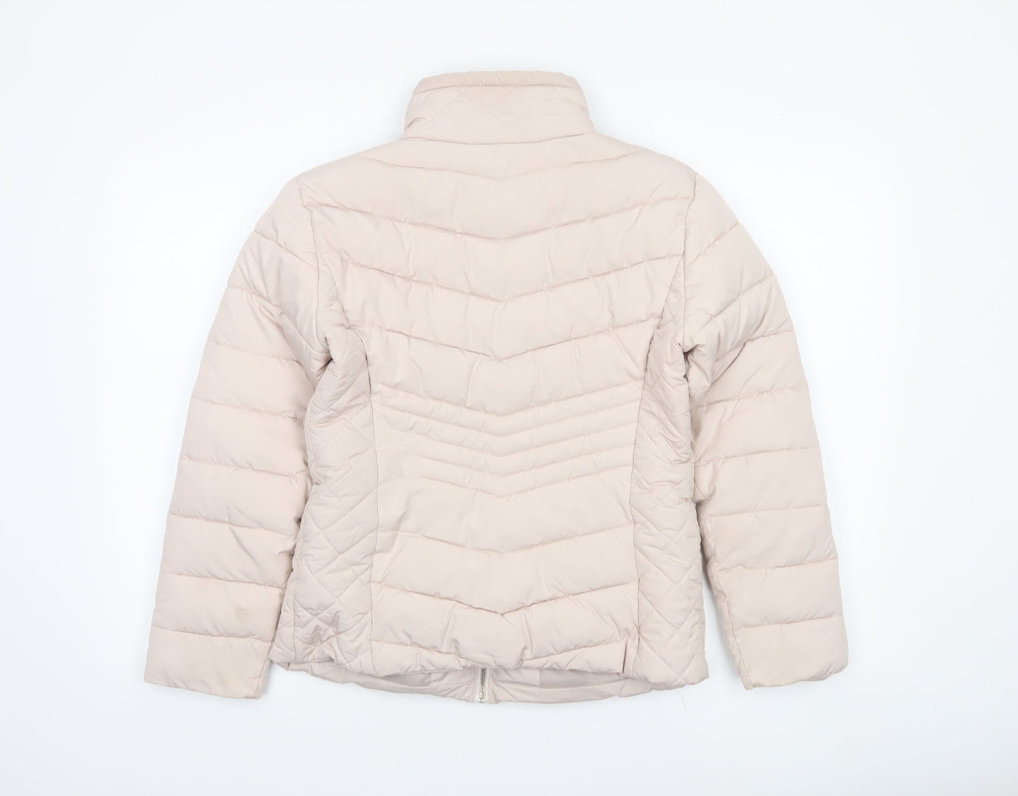Womens UK Size 8 Miss Selfridge Beige Puffer Jacket