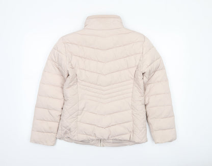 Womens UK Size 8 Miss Selfridge Beige Puffer Jacket