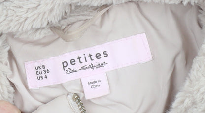 Womens UK Size 8 Miss Selfridge Beige Puffer Jacket