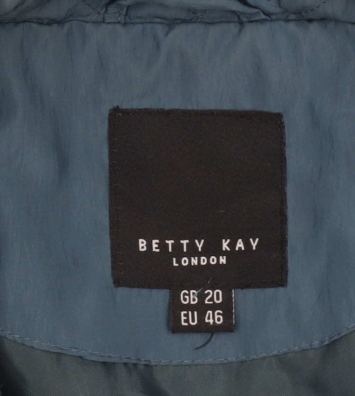 Womens UK Size 20 Betty Kay Blue Puffer Jacket